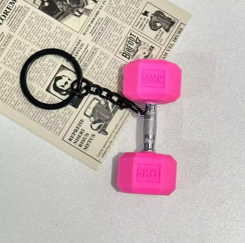 Mini Dumbbell Keychains