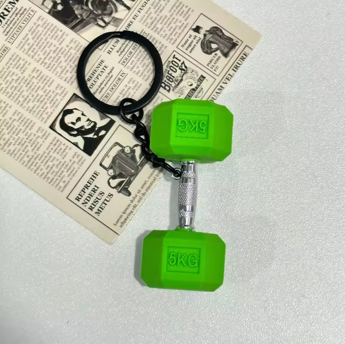Mini Dumbbell Keychains