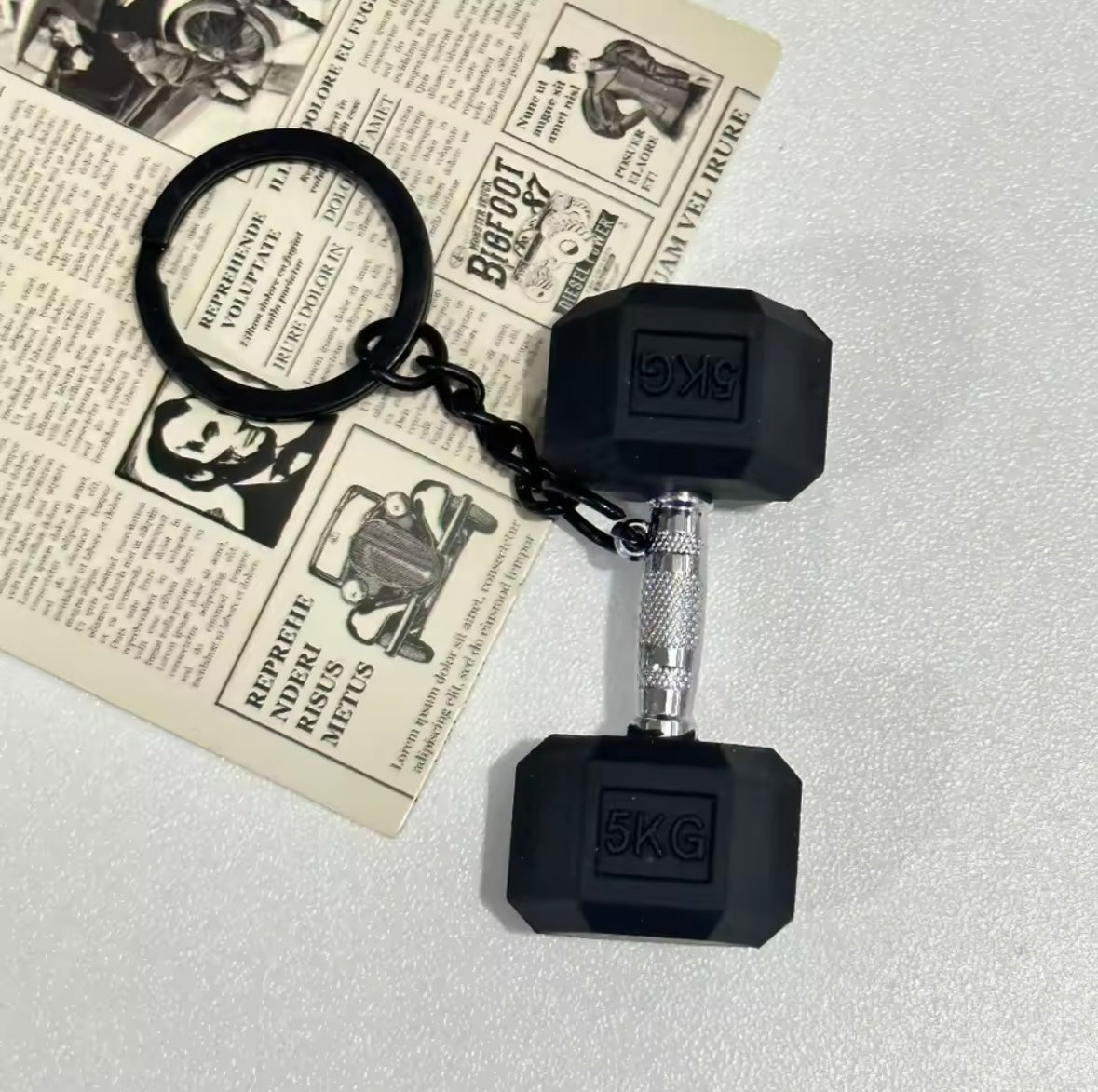 Mini Dumbbell Keychains