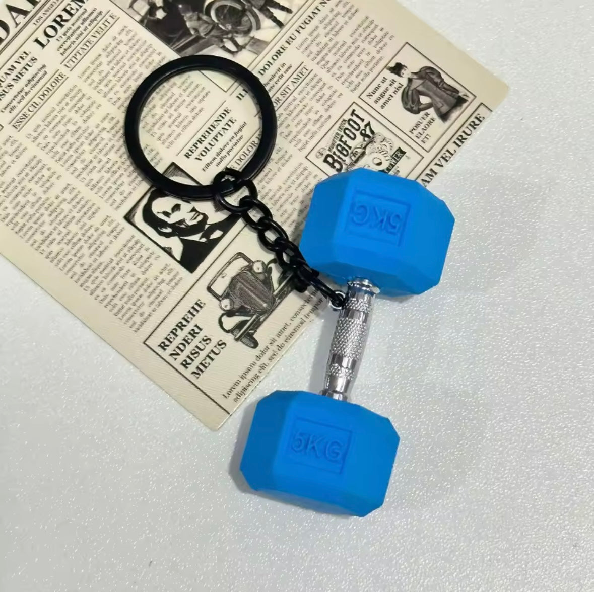 Mini Dumbbell Keychains