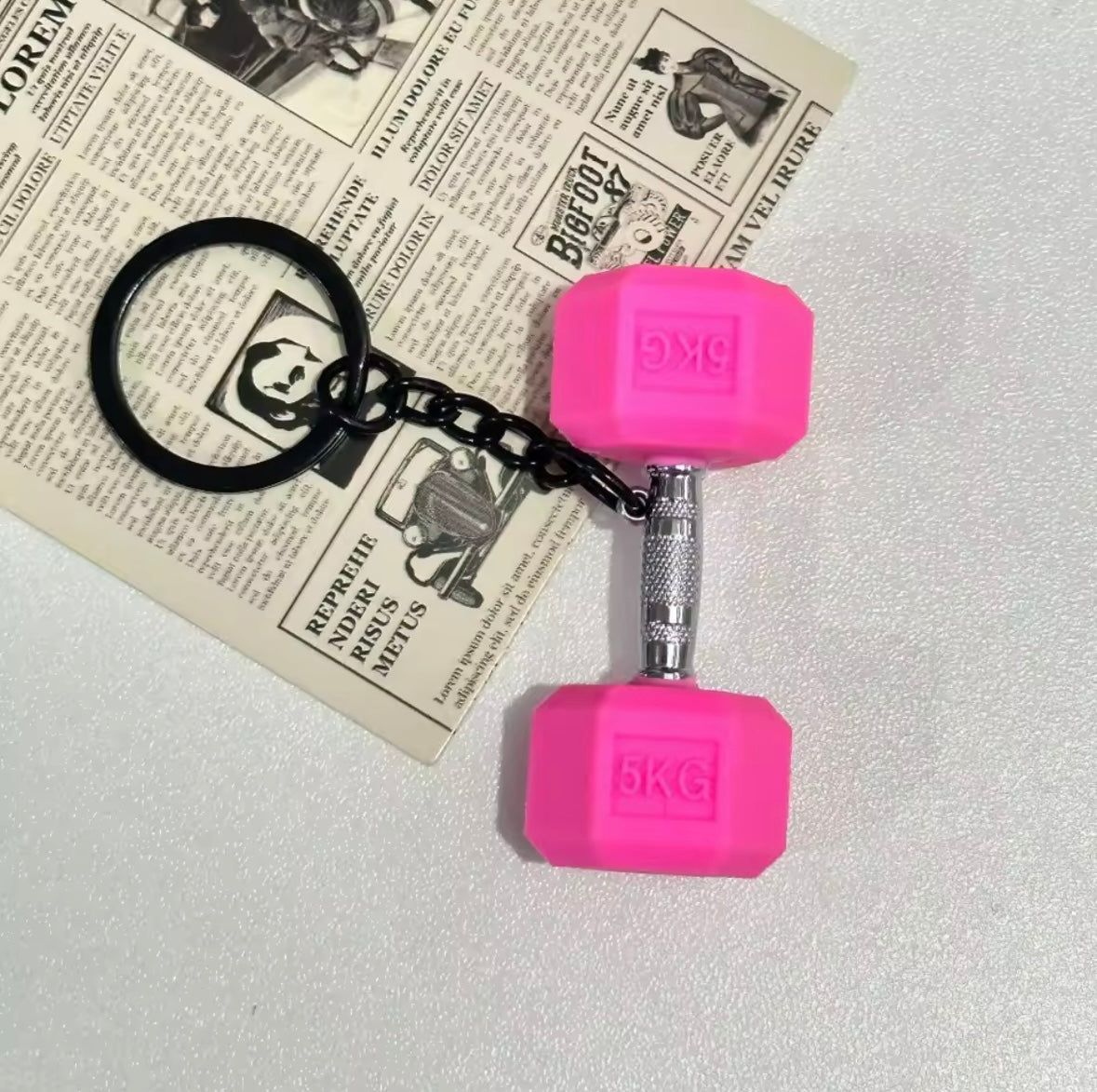Mini Dumbbell Keychains