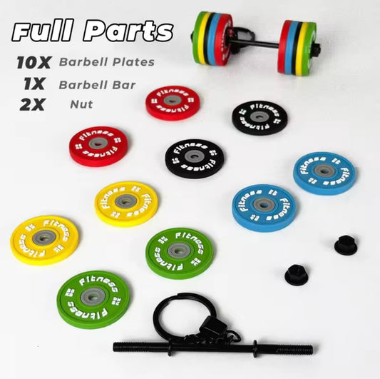 Mini Barbell Keychain